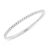 0.07ct 14k White Gold Diamond Lady's Band Size 2